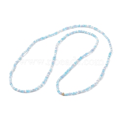 Jewelry Waist Bead, Body Chain, Glass Seed Beaded Belly Chain, Bikini Jewelry for Woman Girl, Light Sky Blue, 770mm(NJEW-C00033-02)