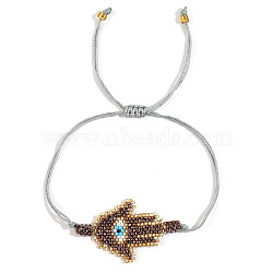 Ethnic Style Woven Beaded Palm Eye Bracelet for Women, Gift for Friend.(NZ8621)