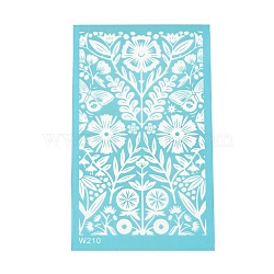 Reusable Polyester Screen Printing Stencil, for Painting on Wood, DIY Decoration T-Shirt Fabric, Flower, 15x9cm(CELT-PW0002-03J)