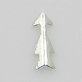 Alloy Cabochons, Nail Art Decoration Accessories for Women, Arrow, Silver, 6x2x0.5mm