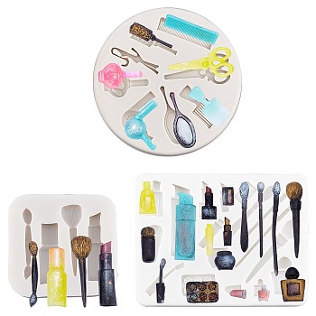 Gorgecraft DIY Makeup Tools Silicone Molds Kits, with Silicone Measuring Cup, Plastic Transfer Pipettes, Disposable Latex Finger Cots, Birch Wooden Sticks, Mixed Color, 29pcs/set