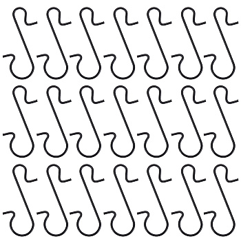240Pcs Stainless Steel S-shape Hooks, Black, 29x17~18x1mm