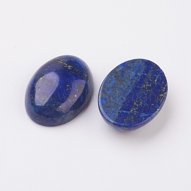 lapis-lazuli naturel dos plat cabochons(X-G-G741-13x18mm-15)-2