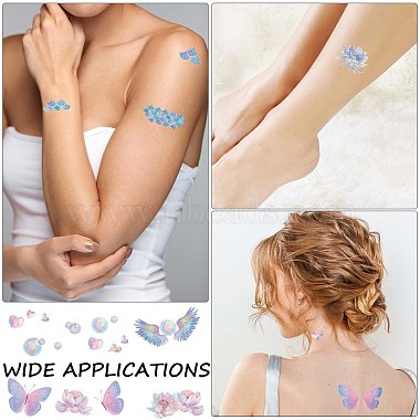 12 Sheets 12 Style Butterfly Theme Cool Sexy Body Art Removable Temporary Tattoos Paper Stickers(MRMJ-GF0001-37)-7
