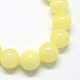 Natural Dyed Yellow Jade Gemstone Bead Strands(G-R271-6mm-Y06)-2
