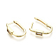 Brass Micro Pave Clear Cubic Zirconia Huggie Hoop Earring(EJEW-T046-15G-NF)-5