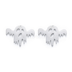 Non-Tarnish 201 Stainless Steel Pendants, Ghost, Halloween Style, Stainless Steel Color, 23.5x31.5x1mm, Hole: 1mm(STAS-N090-LA917-1)