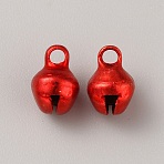 Aluminum Charms, Bell Charm, Red, 7.5x6mm, Hole: 1.6mm(ALUM-WH0001-07C)