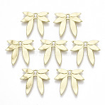 Rack Plating Alloy Pendants, Cadmium Free & Lead Free, Leaf, Light Gold, 22x24x2mm, Hole: 1.5x3mm(PALLOY-S132-184-RS)