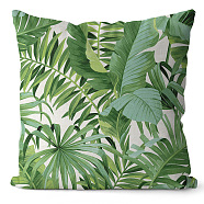 Green Series Polyester Throw Pillow Covers, Cushion Cover, for Couch Sofa Bed, Square, Leaf, 450x450mm(PW23050333799)