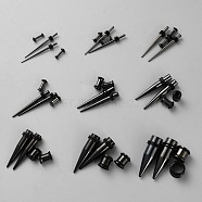 Beebeecraft 1Set 304 Stainless Steel Ear Plugs Gauges, Tunnel Ear Expander for Men and Women, Gunmetal, 34.5x6mm(EJEW-BBC0001-70C)