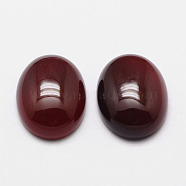 Natural Agate Cabochons, Grade A, Dyed, Oval, Dark Red, 40x30x7mm(G-K021-40x30mm-01)