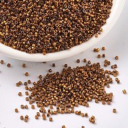 MIYUKI Delica Beads, Cylinder, Japanese Seed Beads, 11/0, (DB0505) 24kt Dark Yellow Gold, 1.3x1.6mm, Hole: 0.8mm, about 20000pcs/bag, 100g/bag(SEED-J020-DB0505)