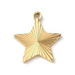 Ion Plating(IP) 304 Stainless Steel Pendants, Star Charm, Golden, 20x18x1.8mm, Hole: 1.8mm(STAS-D025-04G-02)