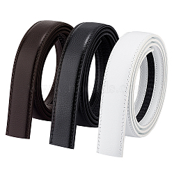 AHADERMAKER 3Pcs 3 Colors No Buckle Imitation Leather Waist Belt, Around Chain Belt for Jeans Pants Skirts, Mixed Color, 47-1/4 inch(120cm), 1pc/color(AJEW-GA0006-54B)