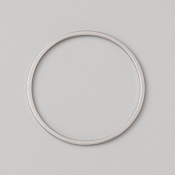 Brass Linking Rings, Ring, for Ear Attachment Accessories, Platinum, 24x1mm, Inner Diameter: 22mm