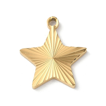 Ion Plating(IP) 304 Stainless Steel Pendants, Star Charm, Golden, 20x18x1.8mm, Hole: 1.8mm