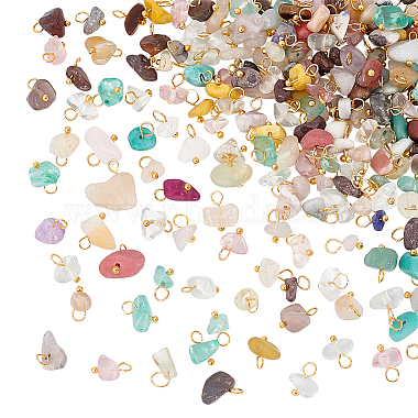 Golden Chip Mixed Stone Charms