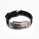 Jewelry Black Color Rubber Cord Bracelets(BJEW-G468-26)-1