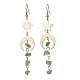 Moon & Sun & Star Brass Asymmetrical Earrings(EJEW-JE05461-04)-1