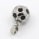 Trendy Necklace Findings 304 Stainless Steel FootBall/Soccer Ball Pendants(STAS-L012-B01P)-2