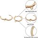 SUPERFINDINGS 16Pcs 4 Style Brass Micro Pave Cubic Zirconia Huggie Hoop Earring Findings(FIND-FH0004-02)-5