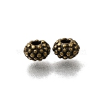 Tibetan Style Alloy Bumpy Spacer Beads, Rondelle, Antique Bronze, 6x4.5mm, Hole: 1.6mm, about 2439pcs/1000g(AL-CBA3B63-09AB)