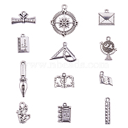 PandaHall Elite Tibetan Style Alloy Pendants, Mixed Shapes, Antique Silver, 7.4x7.3x2.5cm, 120pcs/box(TIBEP-PH0004-61AS)