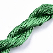 Polyester Thread, Lime Green, 2mm, about 10m/bundle(X-OCOR-S124-02)