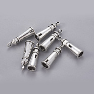 Tibetan Style Alloy Lighthouse Pendants, Cadmium Free & Nickel Free & Lead Free, Antique Silver, 25x8mm, Hole: 2mm, about 675pcs/1000g(TIBEP-19257-AS-NR)