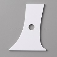 Acrylic Scraper Tools, White, 80x65x2.9mm, Hole: 10mm(AJEW-WH0043-83B)