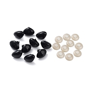 (Defective Closeout Sale: Scratch) Craft Plastic Doll Noses, Safety Noses, Black, 18.5x14x19.5mm(KY-XCP0001-26C)