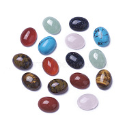 Natural & Synthetic Mixed Stone Cabochons, Oval, 9x7x3.5~4mm(G-F605E-C)