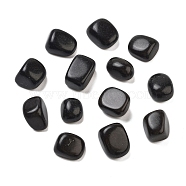 Natural Black Stone Beads, No Hole, Nuggets, Tumbled Stone, Vase Filler Gems, 18~27x16~20x10~21mm, about 112pcs/1000g(G-O029-08Q)