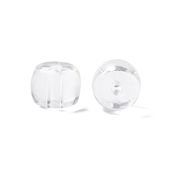 Transparent Glass Beads, Barrel, Clear, 7.5x6mm, Hole: 1.5mm