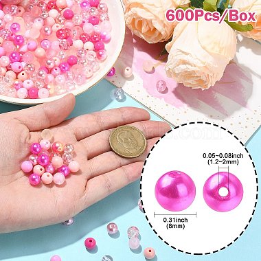 DIY Pink Series Necklace & Bracelet Making Kits(DIY-CJ0001-76)-2