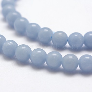 Natural Angelite Beads Strands(X-G-P217-31-6mm)-3