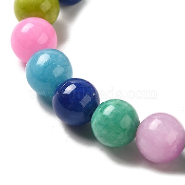 Natural Yellow Jade Beads Strands(JBR10mm-C)-3