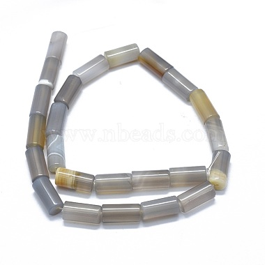 Natural Grey Agate Beads Strands(G-F631-F07)-2