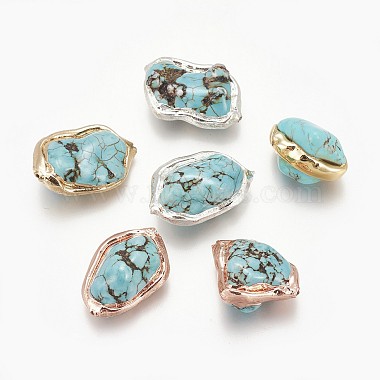 17mm Nuggets Natural Turquoise Beads
