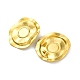 Ion Plating(IP) 304 Stainless Steel Flat Round Stud Earrings(EJEW-K295-19G)-2