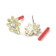 Rack Plating Golden Alloy with Rhinestone Stud Earring Findings(EJEW-B036-02G-14)-2
