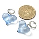 5 Pair 5 Color Acrylic Heart Dangle Leverback Earrings(EJEW-TA00254)-3