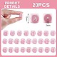 20Pcs Pink Cube Letter Silicone Beads 12x12x12mm Square Dice Alphabet Beads with 2mm Hole Spacer Loose Letter Beads for Bracelet Necklace Jewelry Making(JX435Y)-2