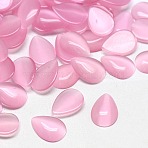 Cat Eye Cabochons, teardrop, Pearl Pink, 7x5x2mm(CE-J001-5x7mm-12)