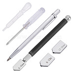 Alloy Glass Cutter Tool Sets, Glass Running Pliers, Platinum, 17.2x1.55x1.35cm(TOOL-WH0125-114)