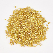 Iron Cabochons, Nail Art Decoration Accessories, Mixed Sizes, Round, Golden, 1~2mm(X-MRMJ-S014-003E)