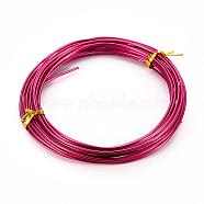Round Aluminum Craft Wire, for Beading Jewelry Craft Making, Medium Violet Red, 18 Gauge, 1mm, 10m/roll(32.8 Feet/roll)(AW-D009-1mm-10m-03)