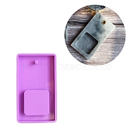 DIY Rectangle Pendant Silicone Molds, Resin Casting Molds, for Quicksand Craft, Picture Frame Pendant Decoration Making, Dark Orange, 96x55x12mm, Hole: 5mm(AJEW-A034-02)