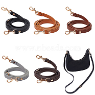 5Pcs 5 Colors Adjustable PU Imitation Leather Bag Straps, with Zinc Alloy Swivel Eye Bolt Snap Hook, for Crossbody Bag, Mixed Color, 110~125x1.2cm, 1pc/color(FIND-CA0005-03)